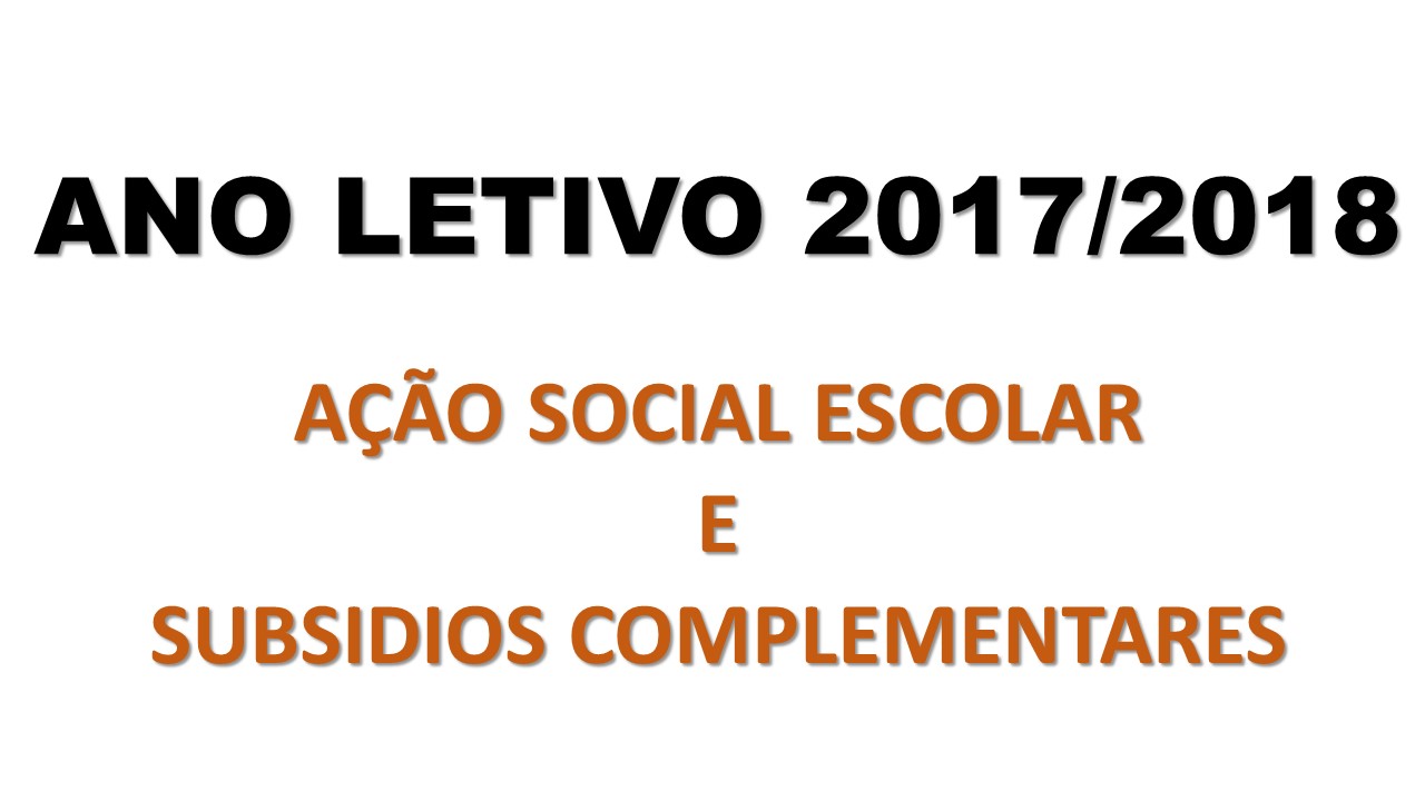 Ação Social Escolar e Subsídios Complementares para o ano letivo 2017/2018 aprovados pelo Município do Entroncamento